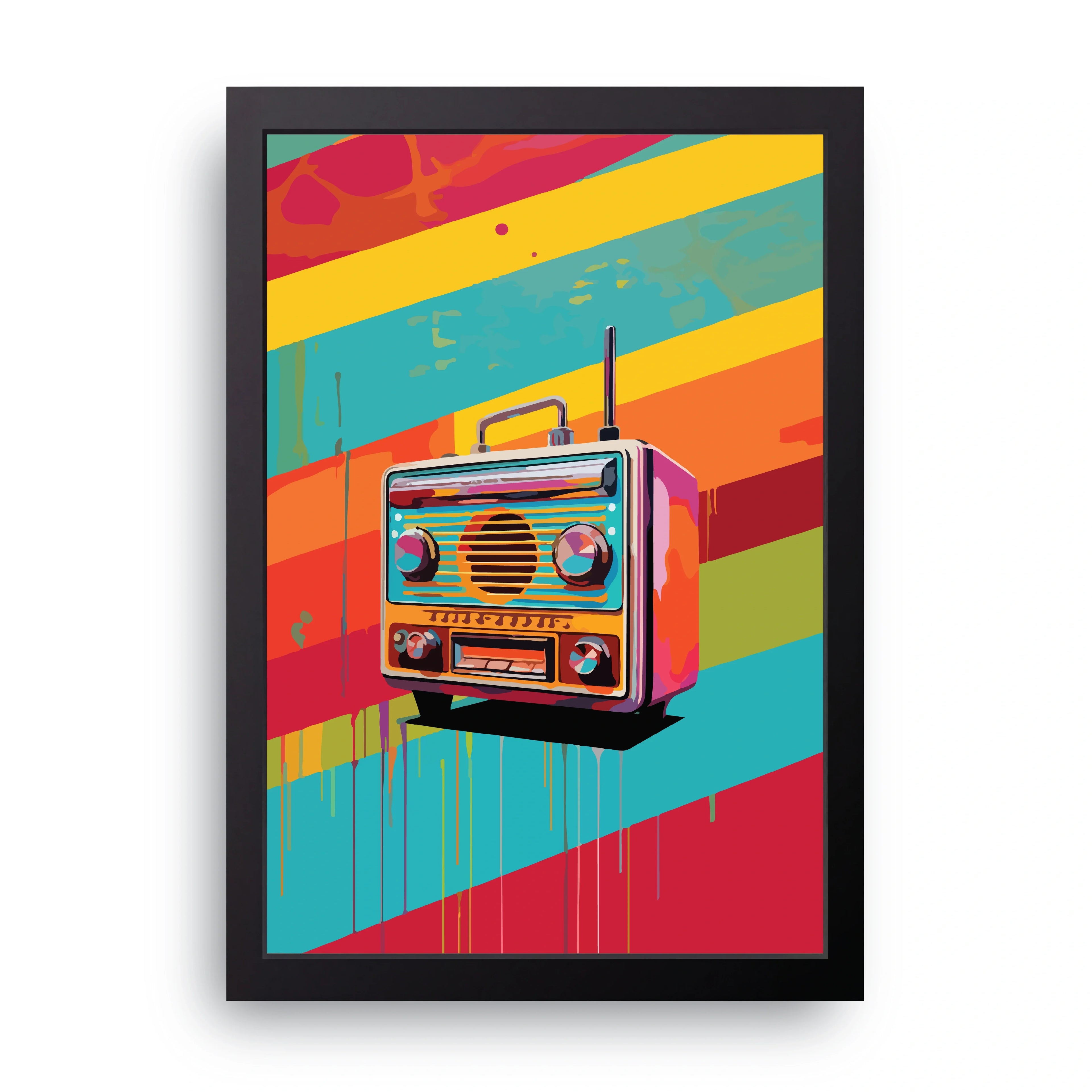 Retro Radio 2 framed wall art print — HIBR