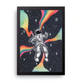Rainbow Astronaut framed wall art print — HIBR