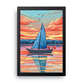 Sailboat Sunset framed wall art print — HIBR