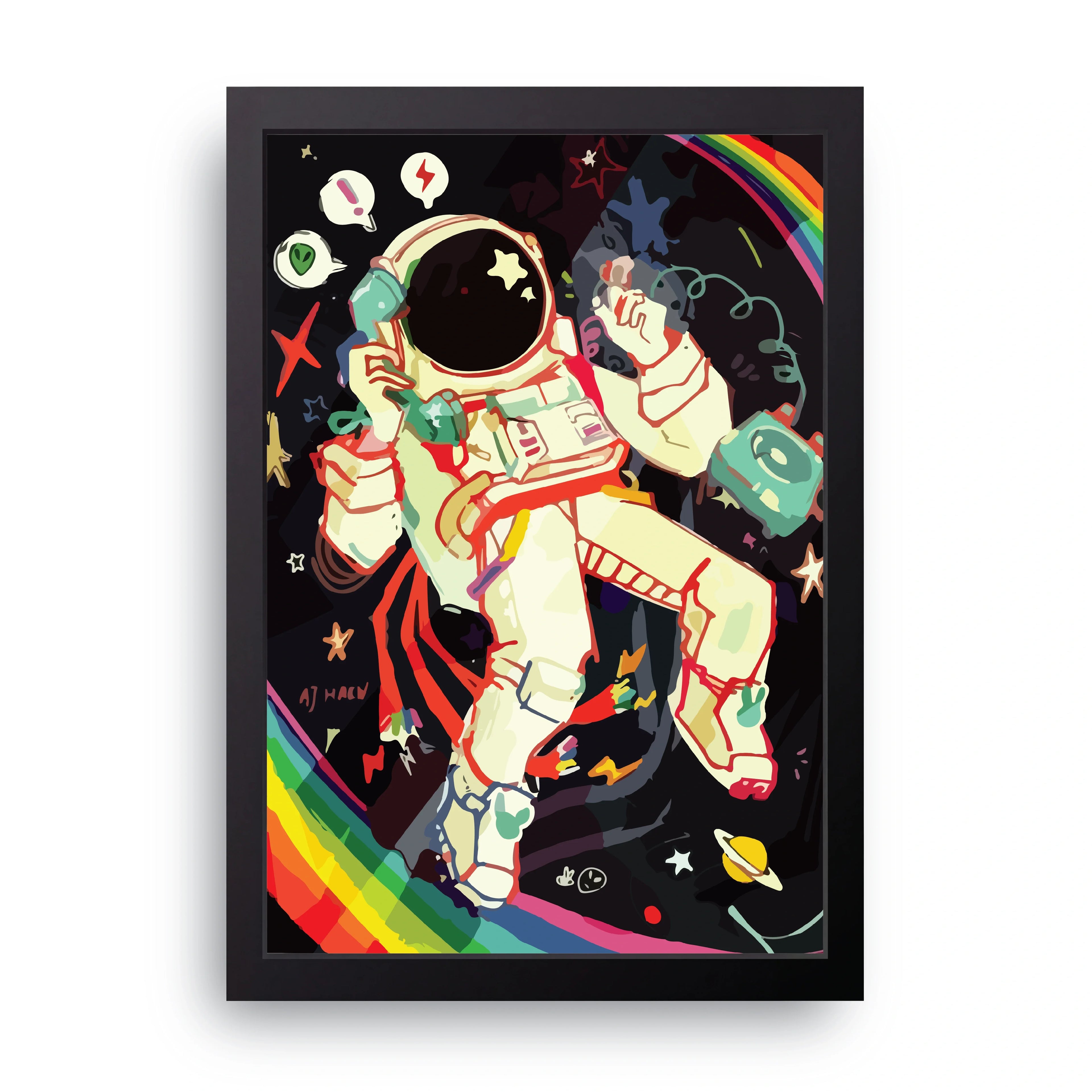 Cosmic Astronaut framed wall art print — HIBR