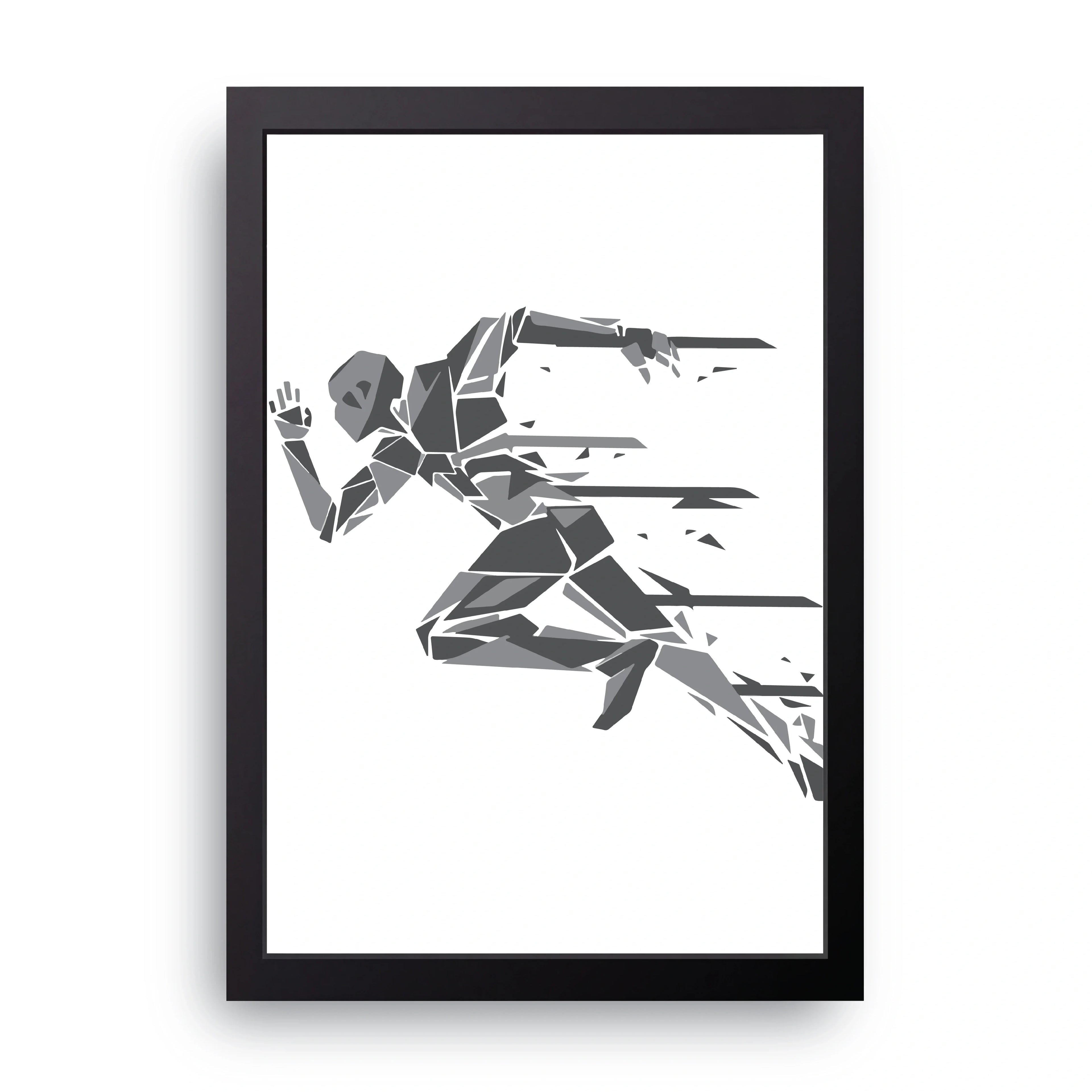 Fractured Runner framed wall art print — HIBR