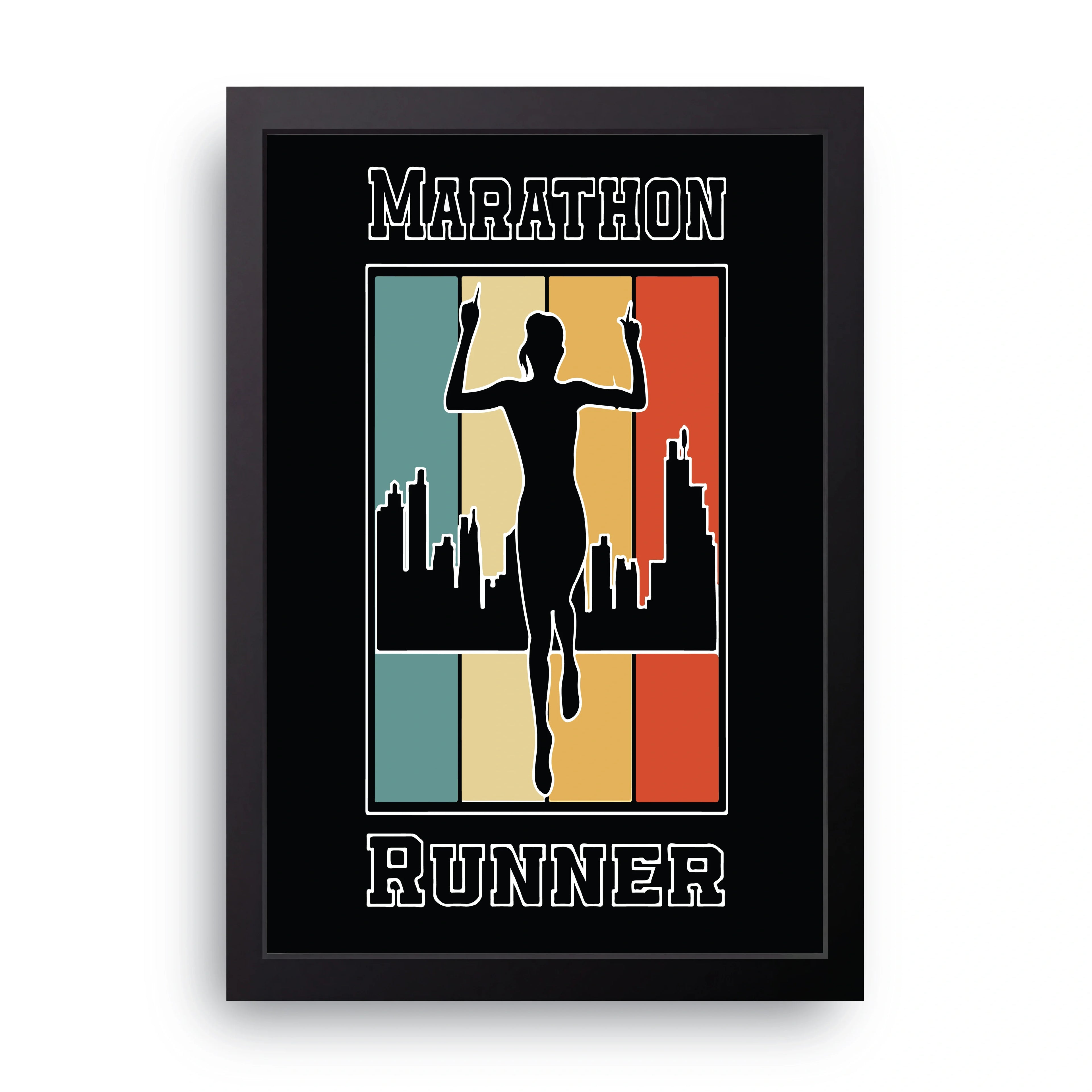 Marathon Runner framed wall art print — HIBR