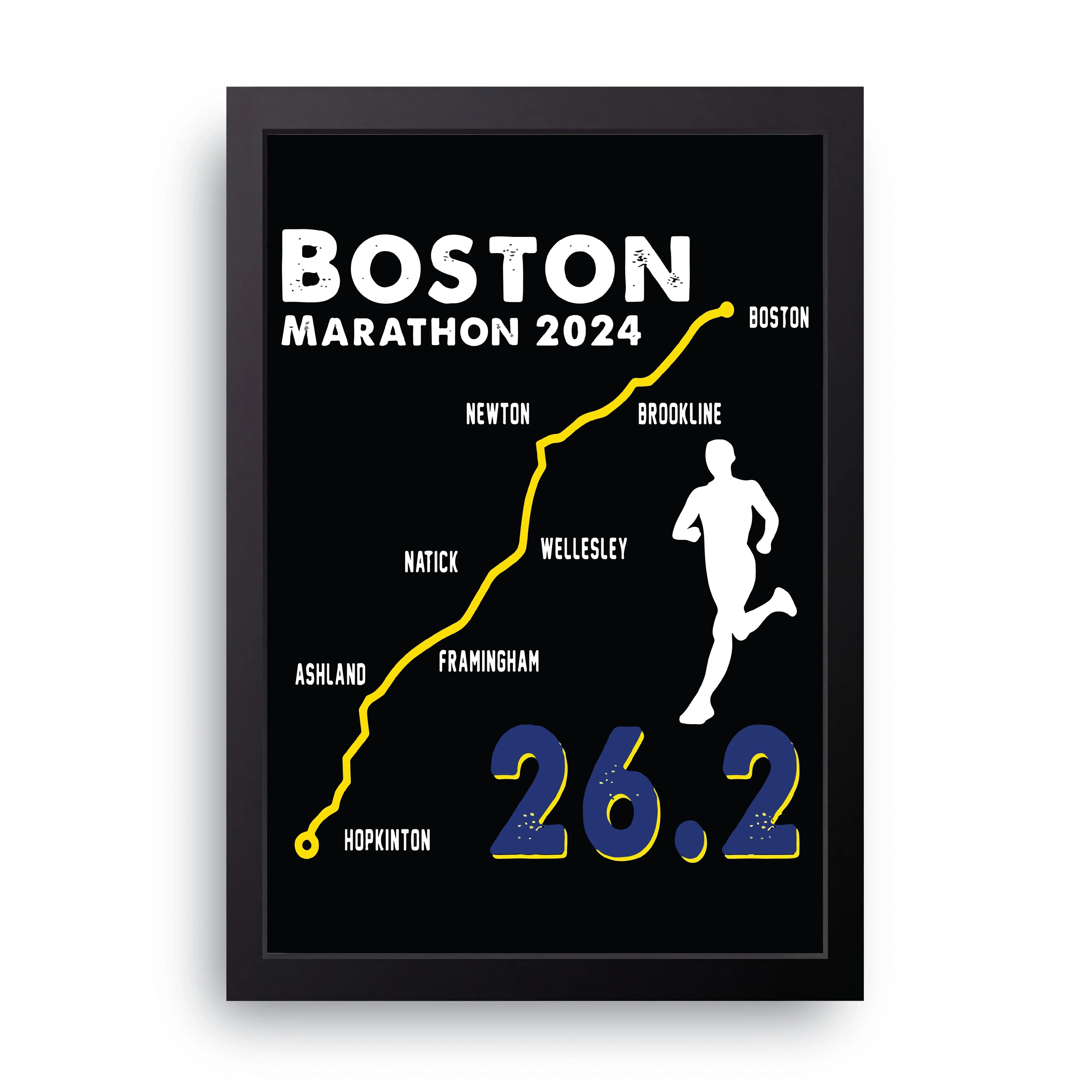 Boston Marathon framed wall art print — HIBR