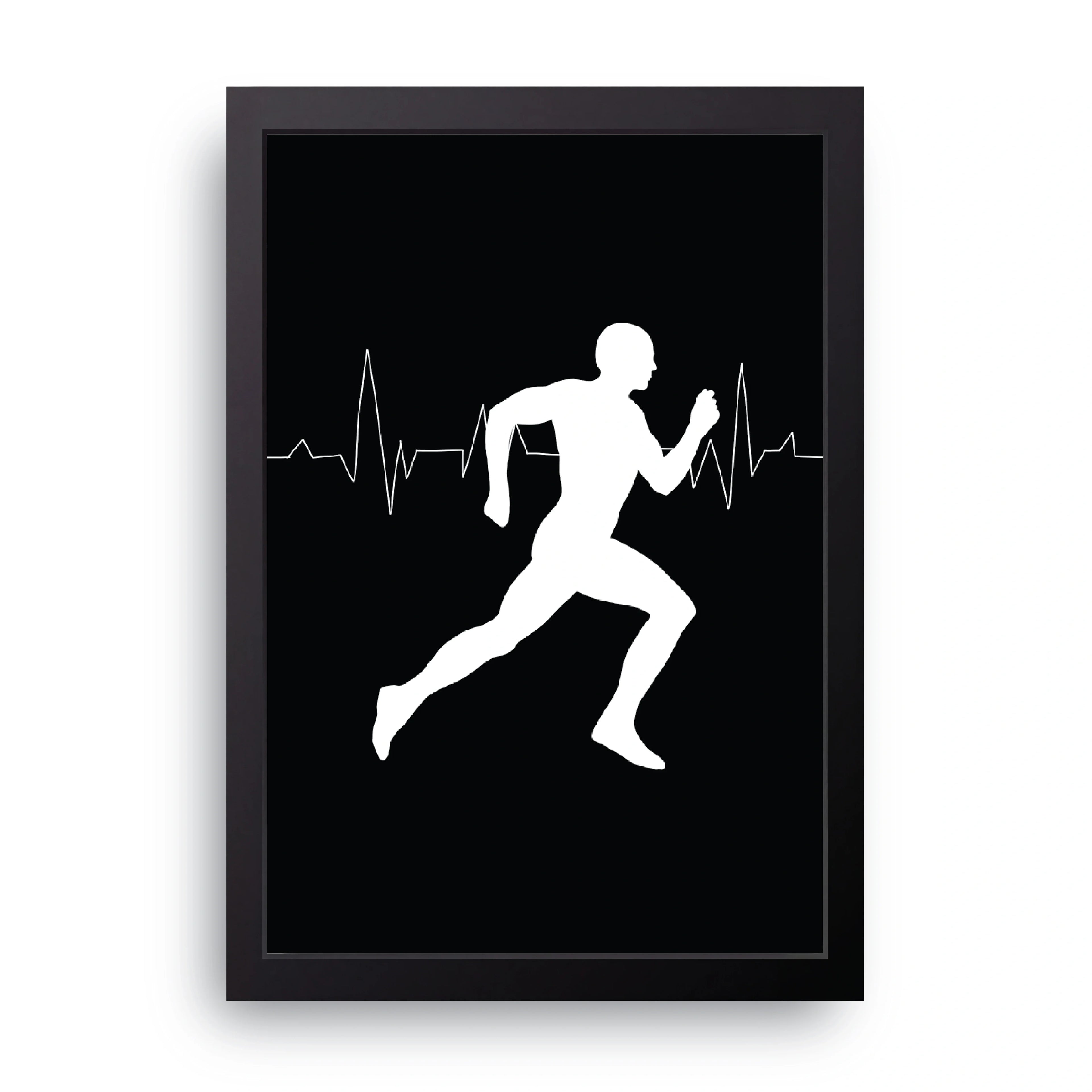 Runner Heartbeat framed wall art print — HIBR