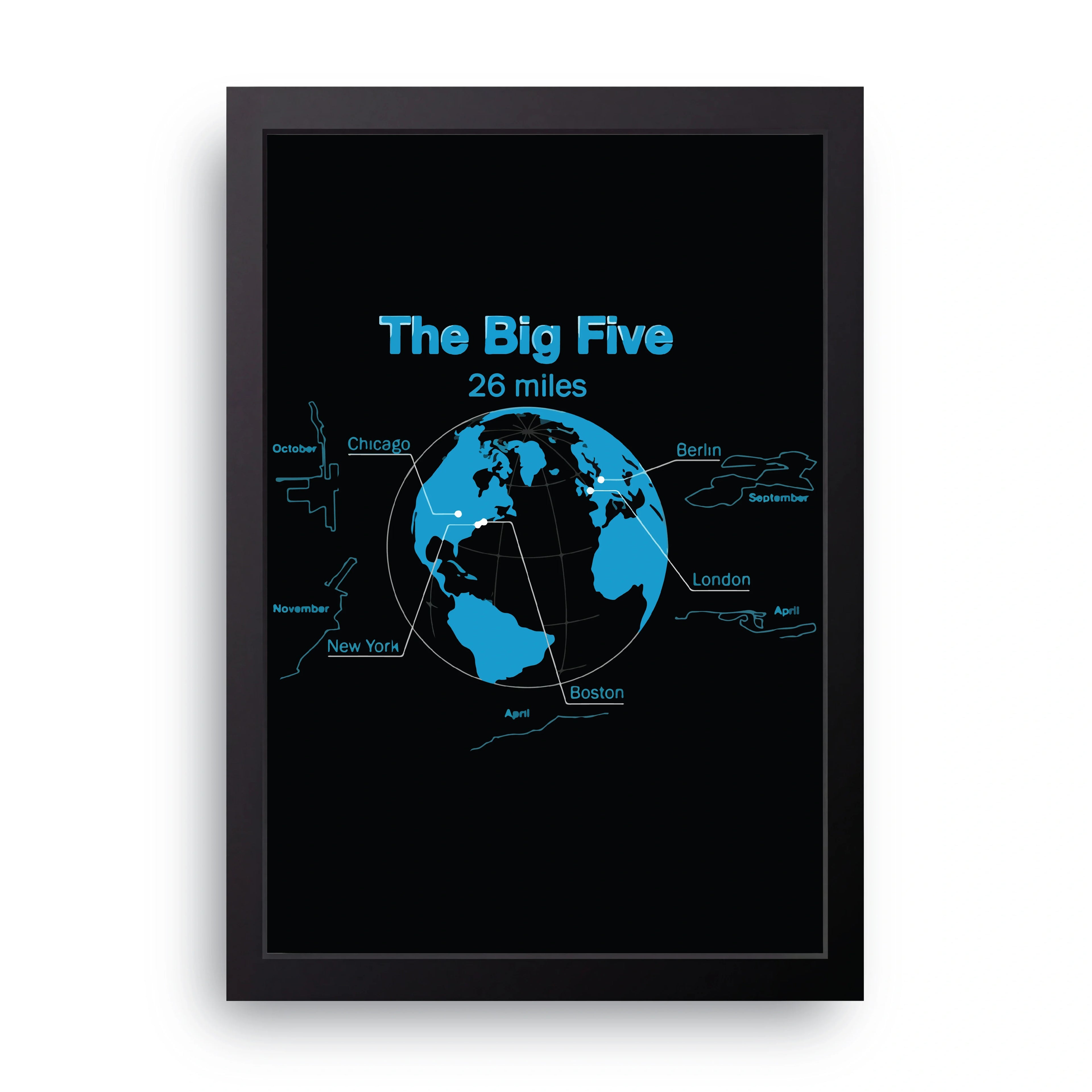 The Big Five framed wall art print — HIBR