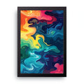 Rainbow Marble framed wall art print — HIBR