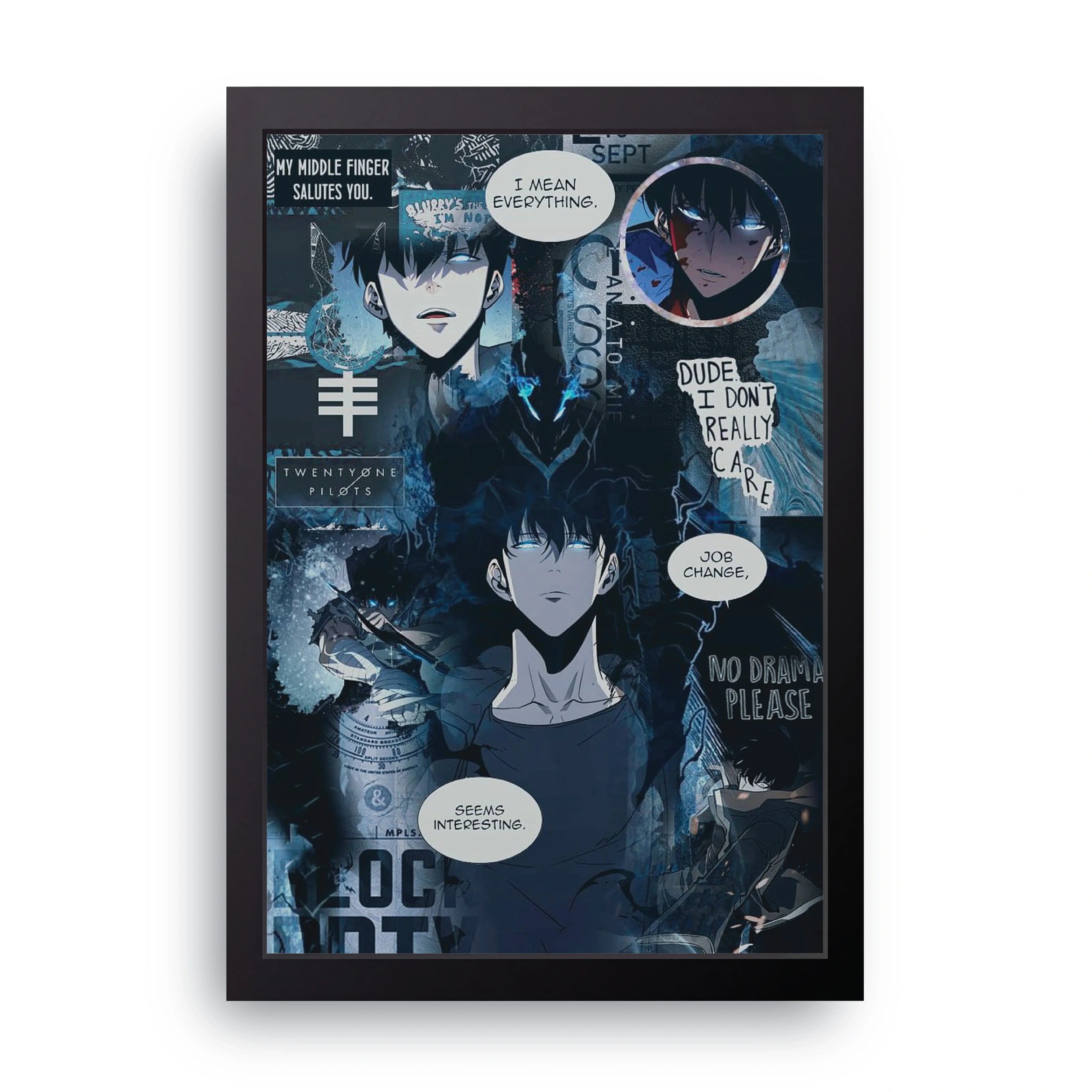 SOLO LEVELING (3) framed wall art print — HIBR