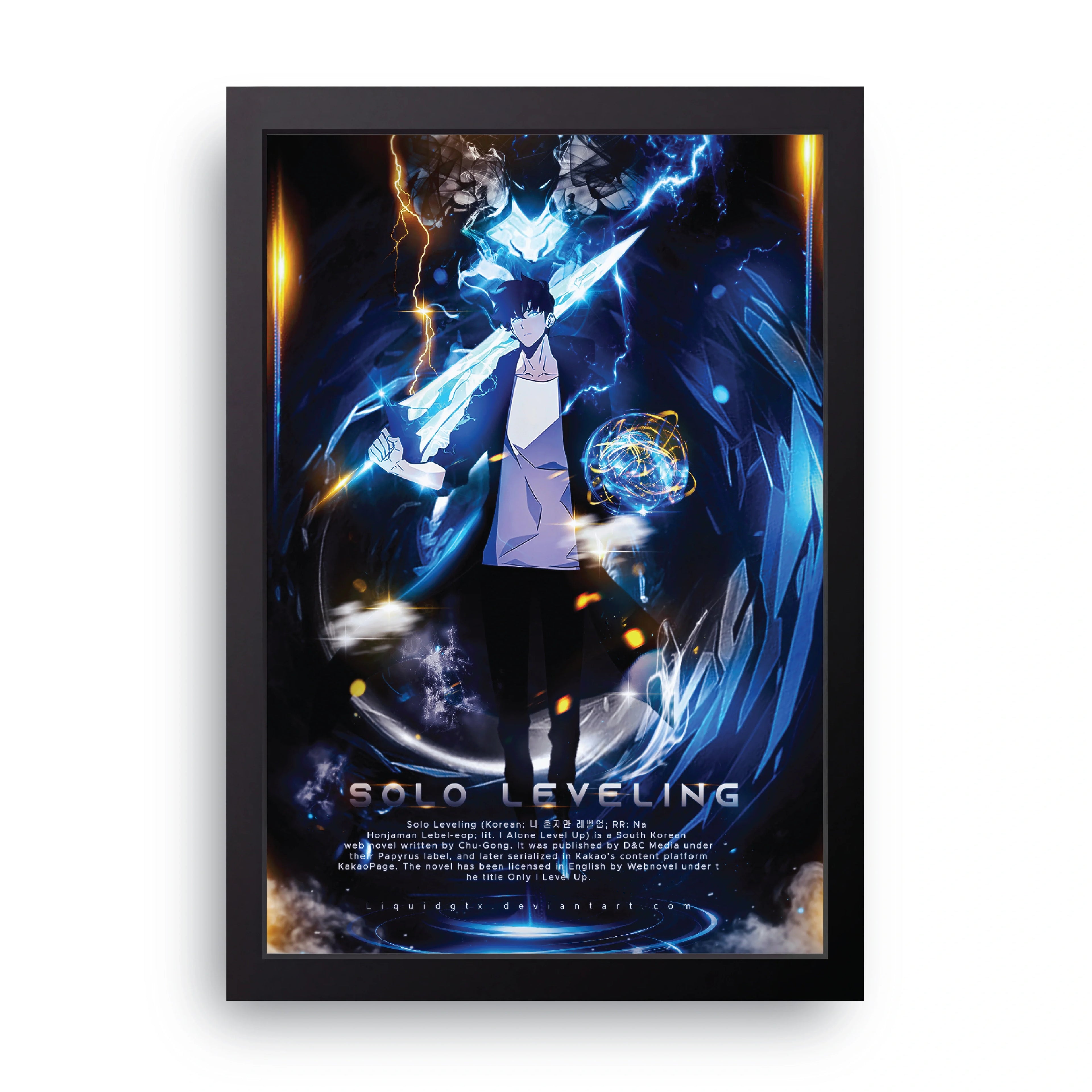 SOLO LEVELING (4) framed wall art print — HIBR