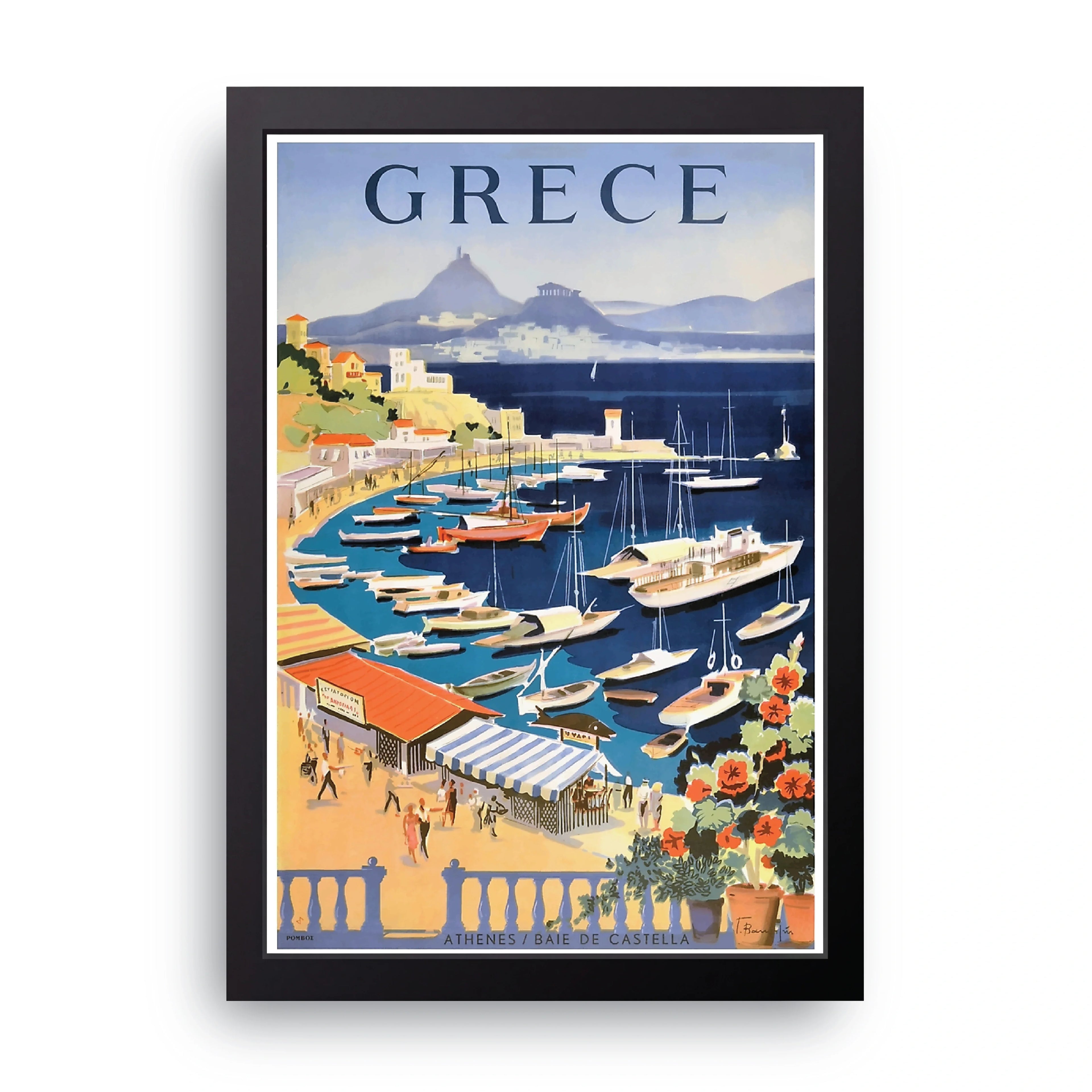 Greece framed wall art print — HIBR
