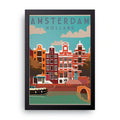 Amsterdam Houses framed wall art print — HIBR