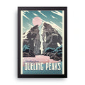 Dueling Peaks framed wall art print — HIBR