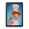 Linguini and Remy framed wall art print — HIBR