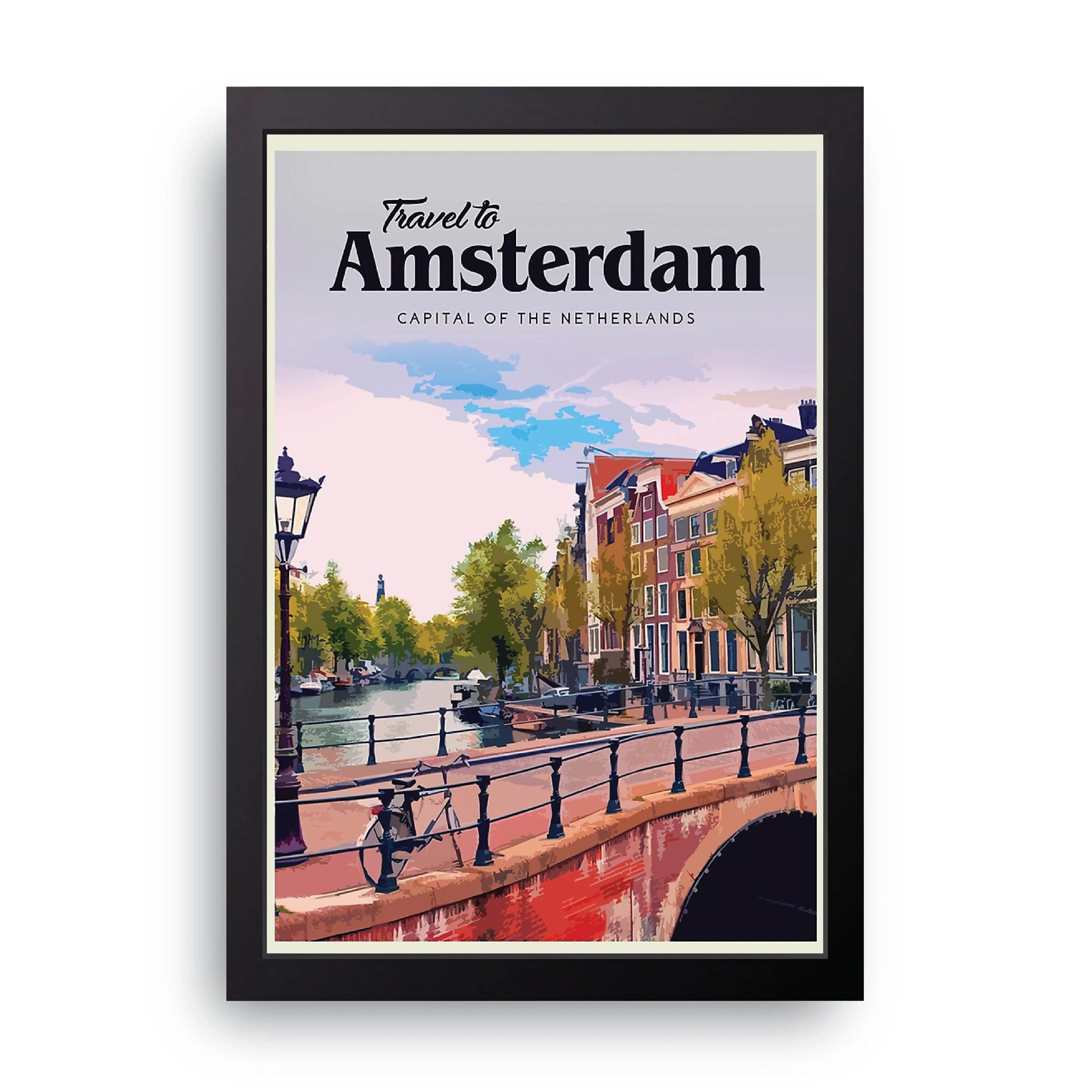 Amsterdam Bridge framed wall art print — HIBR