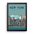 New York framed wall art print — HIBR