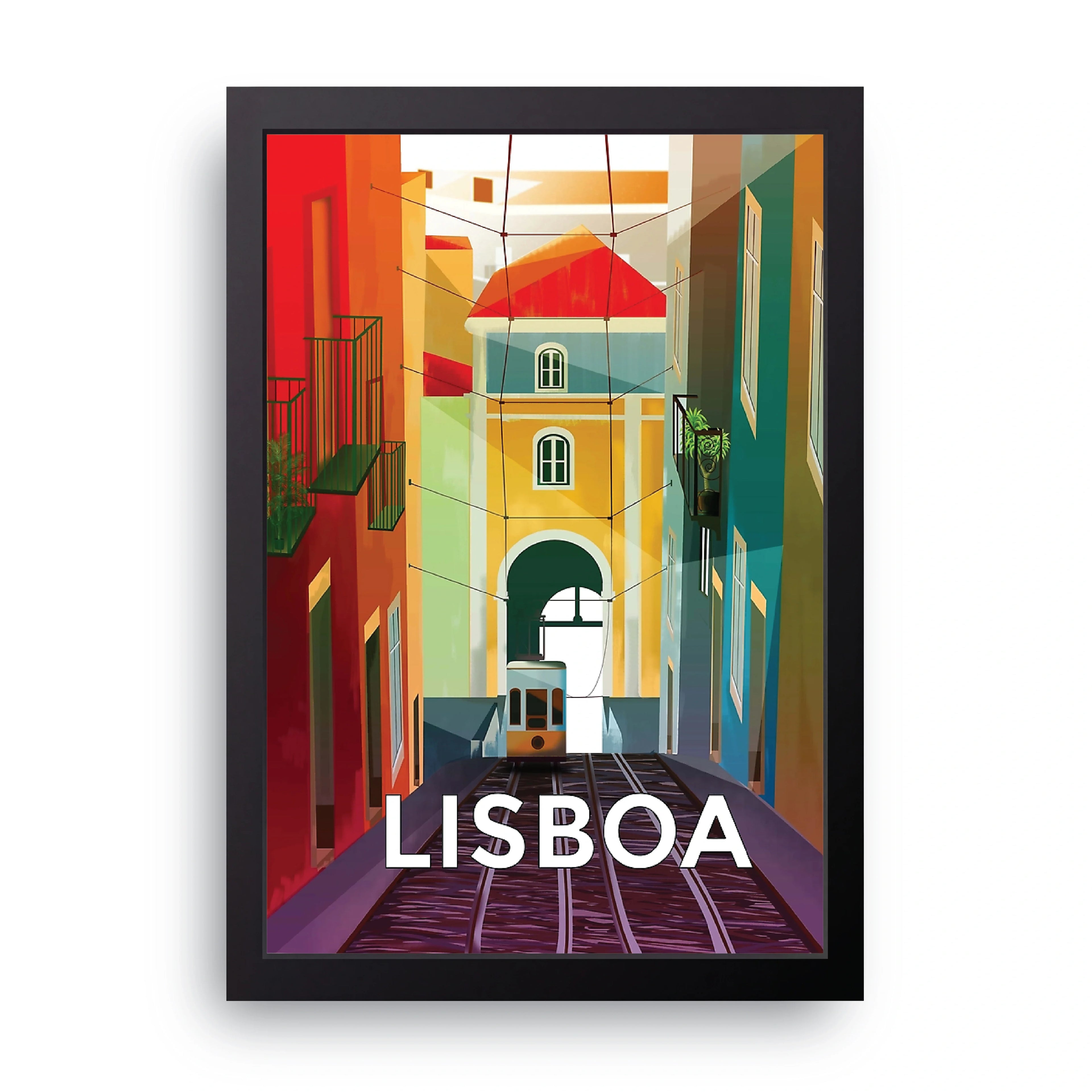 Lisboa framed wall art print — HIBR