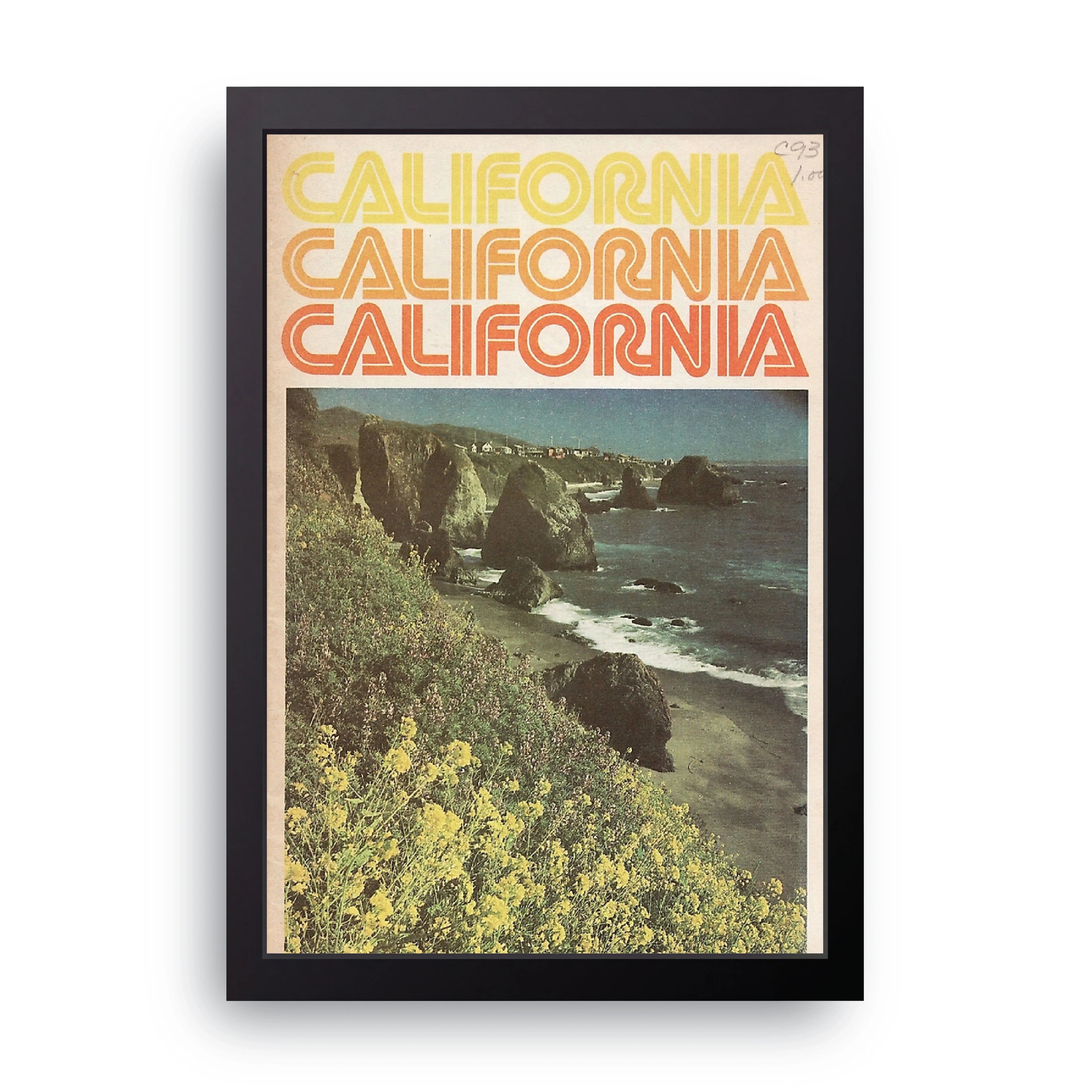 California framed wall art print — HIBR