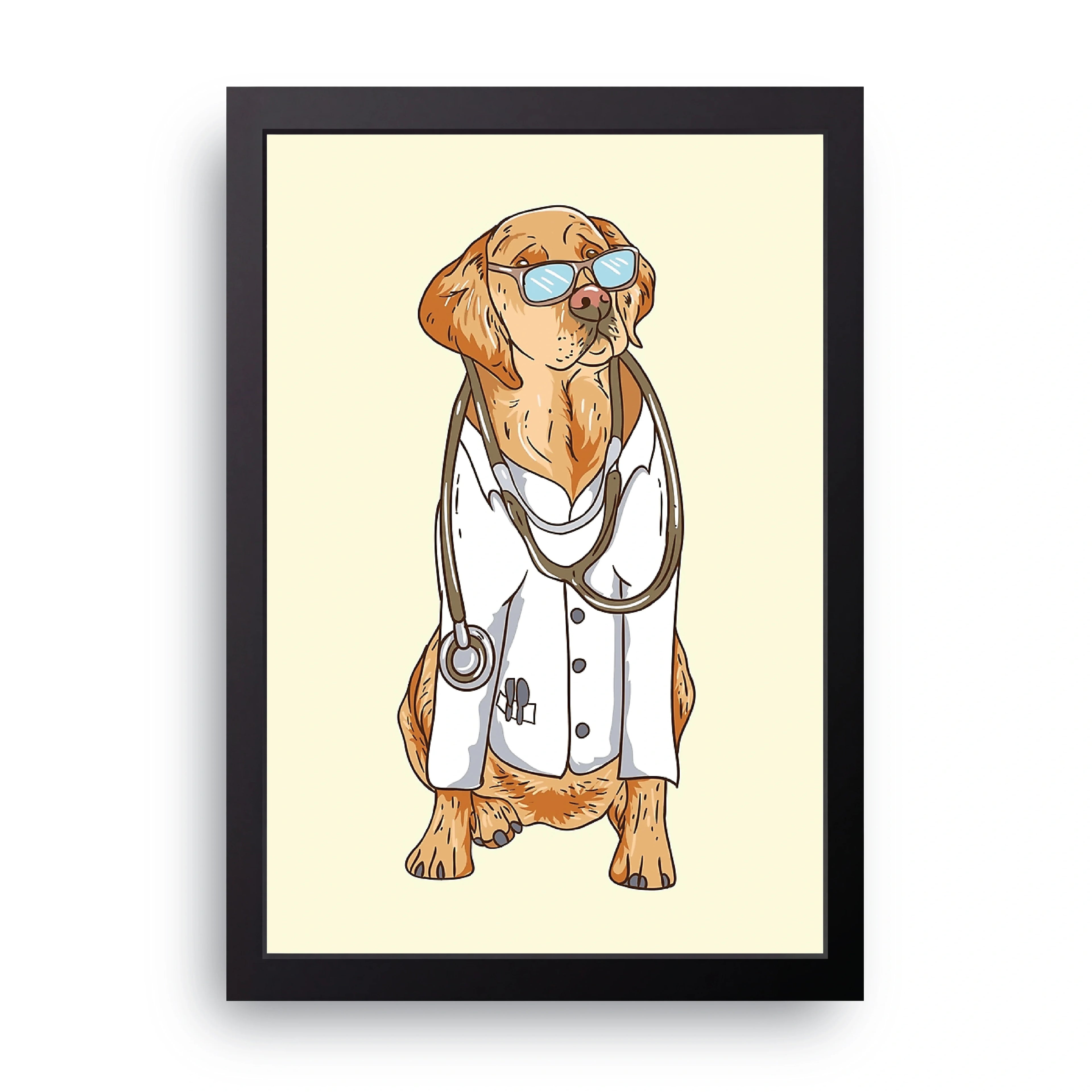 Doctor Dog framed wall art print — HIBR