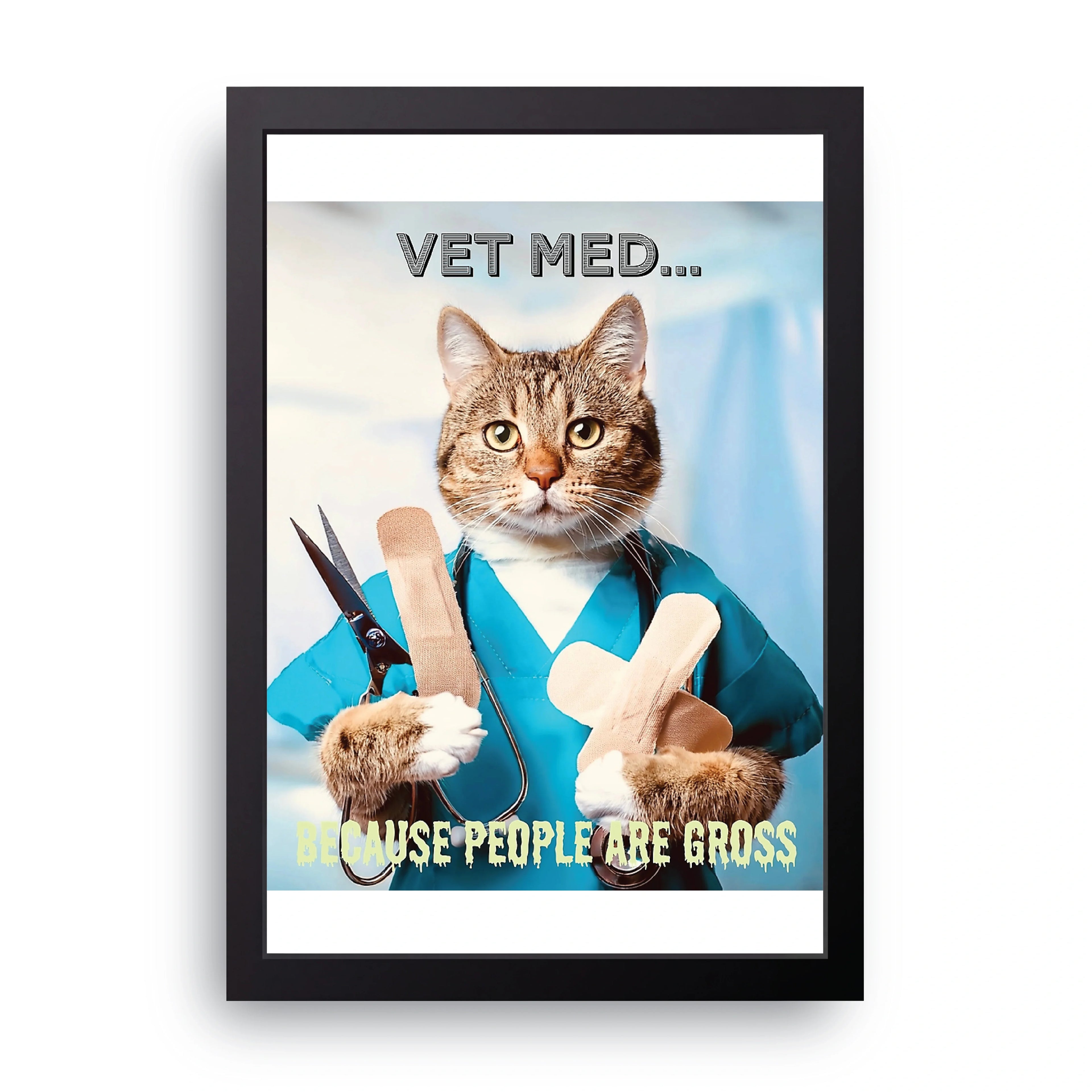 Vet Cat framed wall art print — HIBR