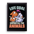 Saving Animals framed wall art print — HIBR