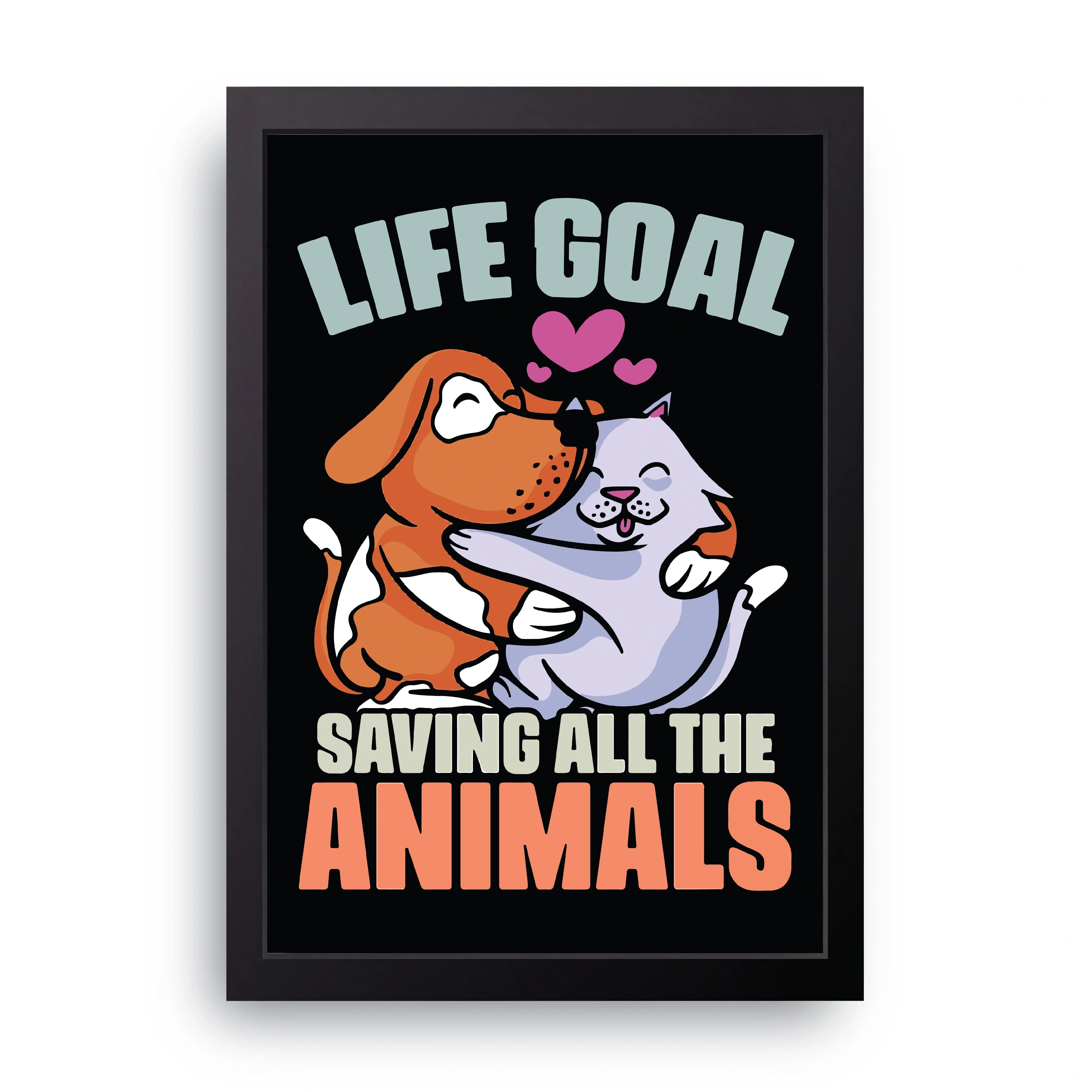 Saving Animals framed wall art print — HIBR