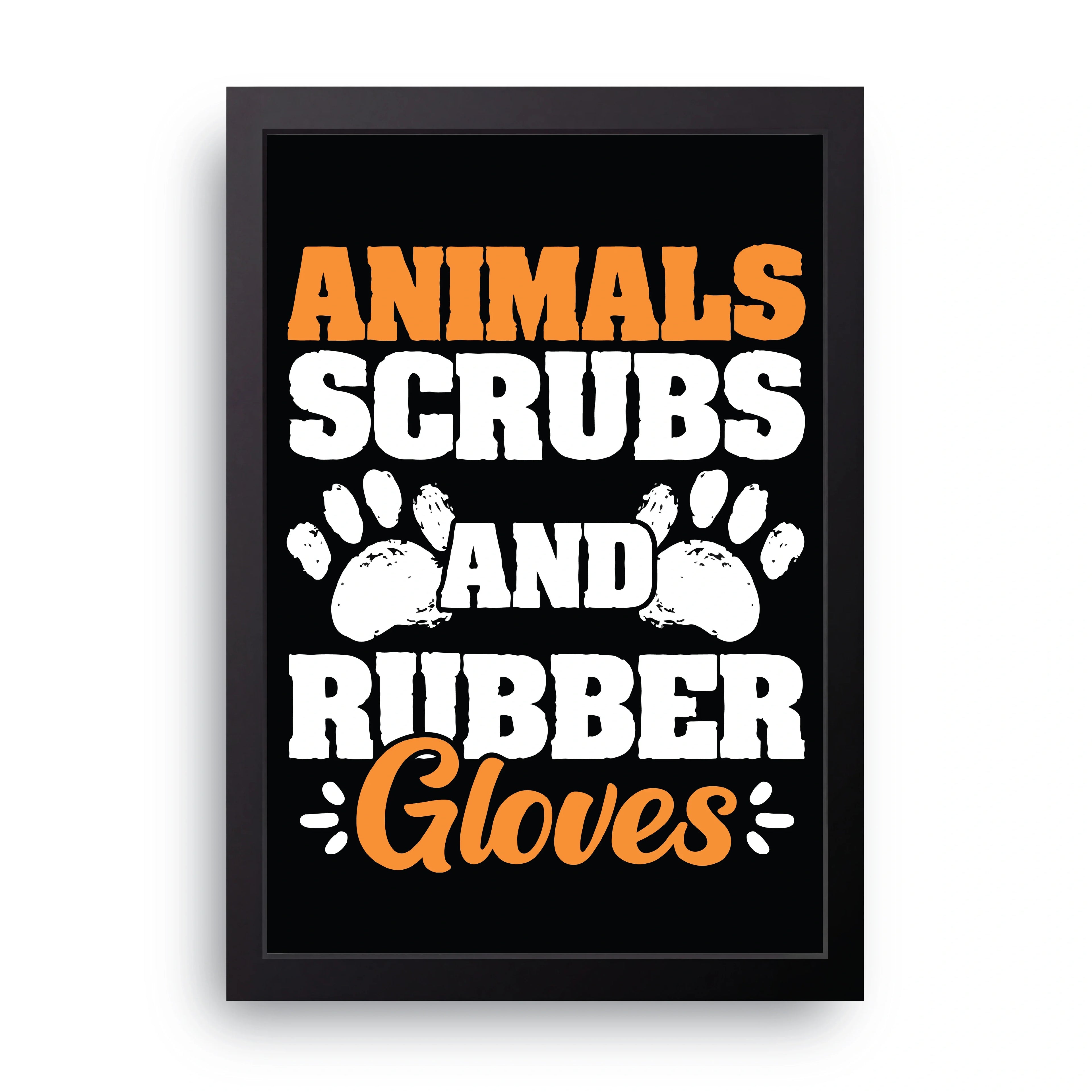 Scrubs And Gloves framed wall art print — HIBR