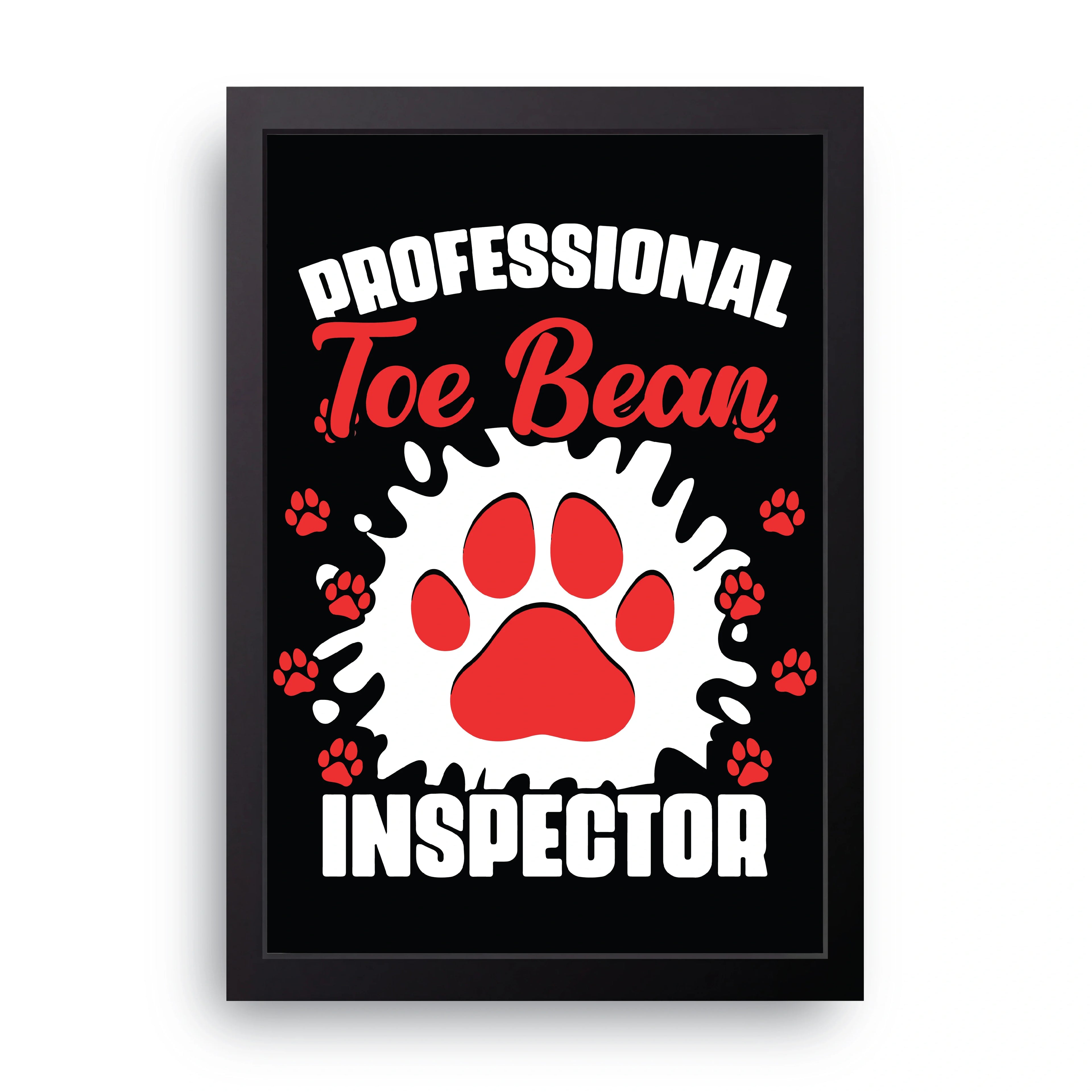 Toe Bean Inspector framed wall art print — HIBR
