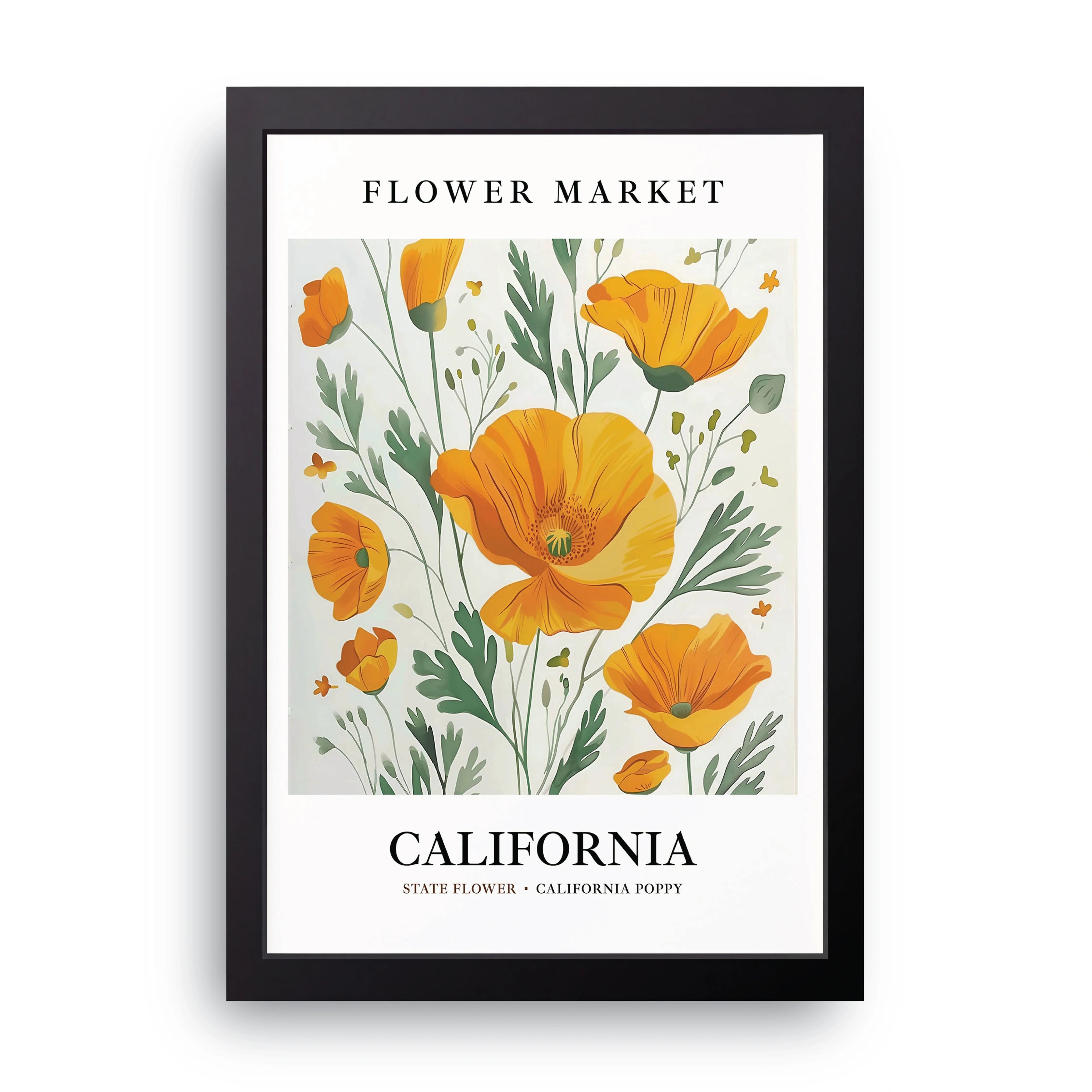 California Flower Market framed wall art print — HIBR