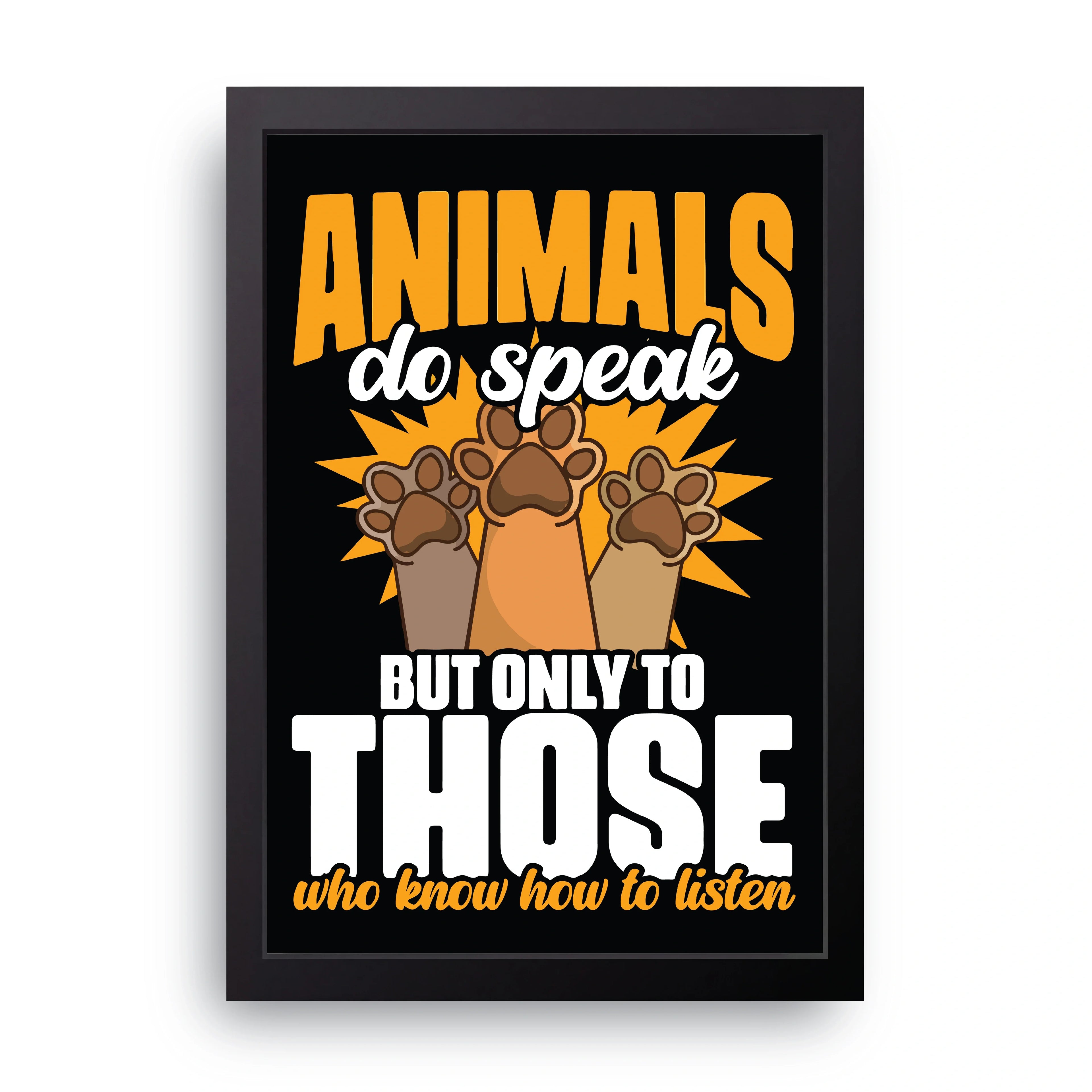 Animals Speak framed wall art print — HIBR