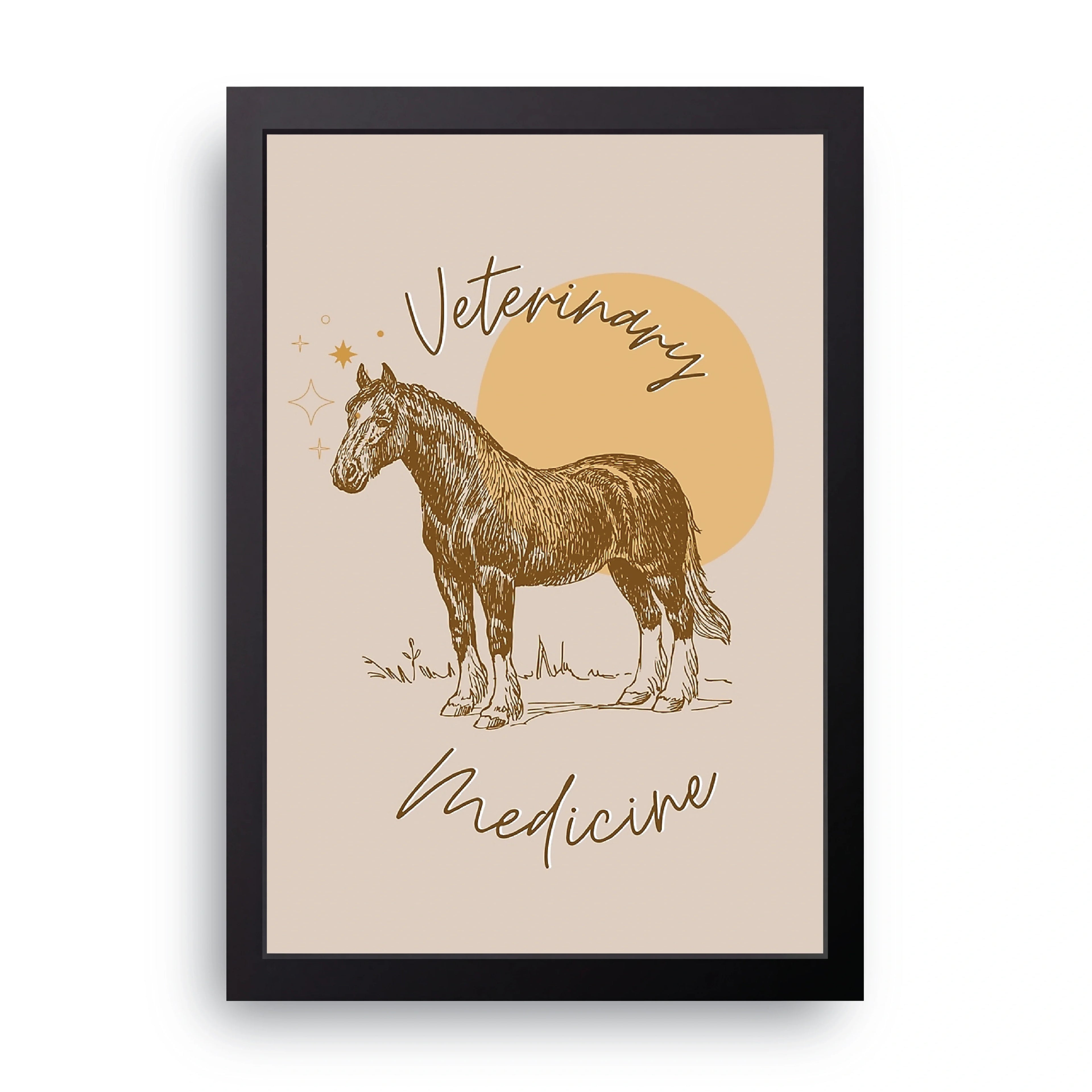 Veterinary Horse framed wall art print — HIBR