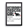 Vet Medicine Girl framed wall art print — HIBR