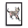 Cat Skeleton framed wall art print — HIBR