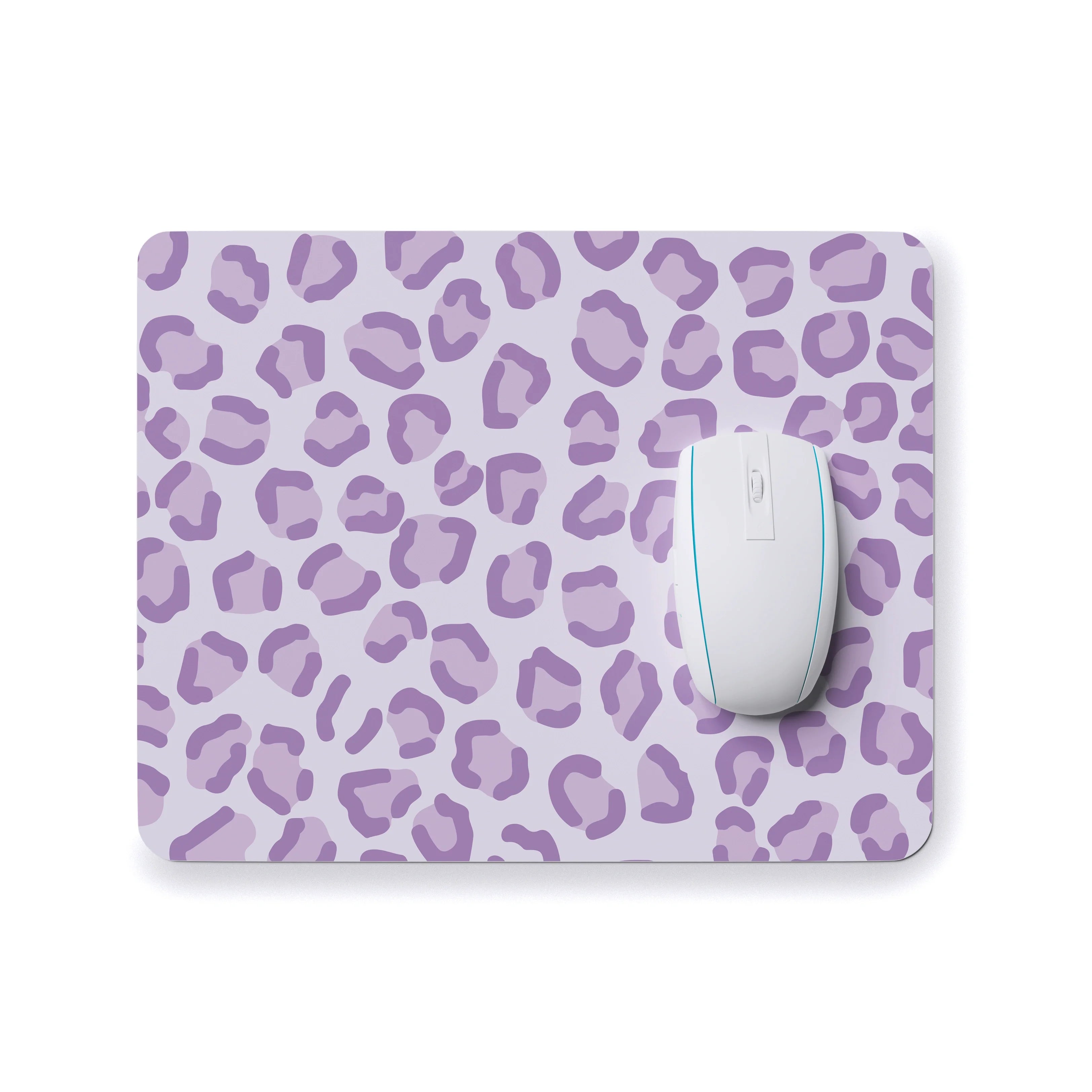 Purple Tiger Print Mouse Pad