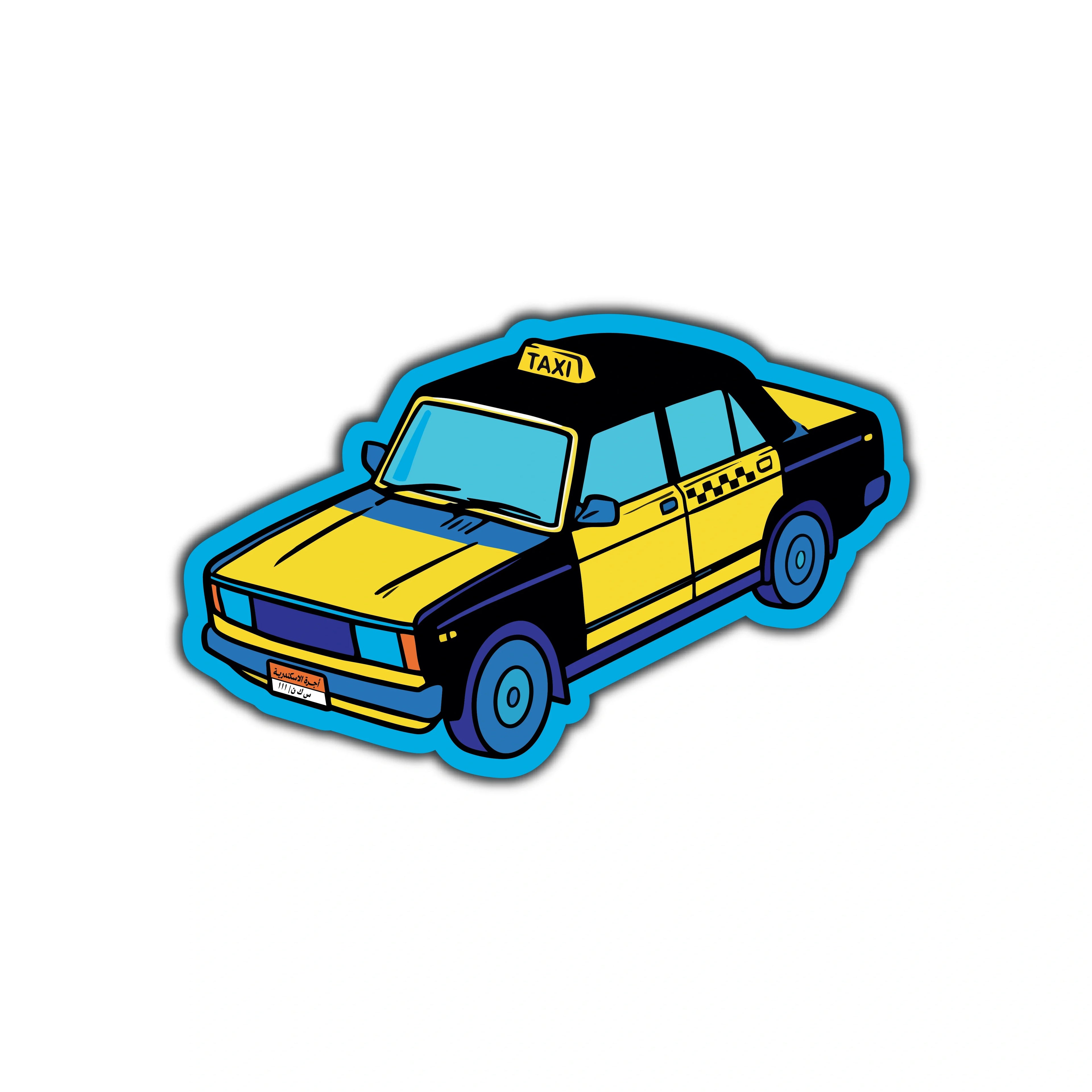 Alexandria Taxi Sticker – Egypt Street Culture Vinyl Sticker
