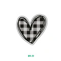 PLAID BLACK HEART