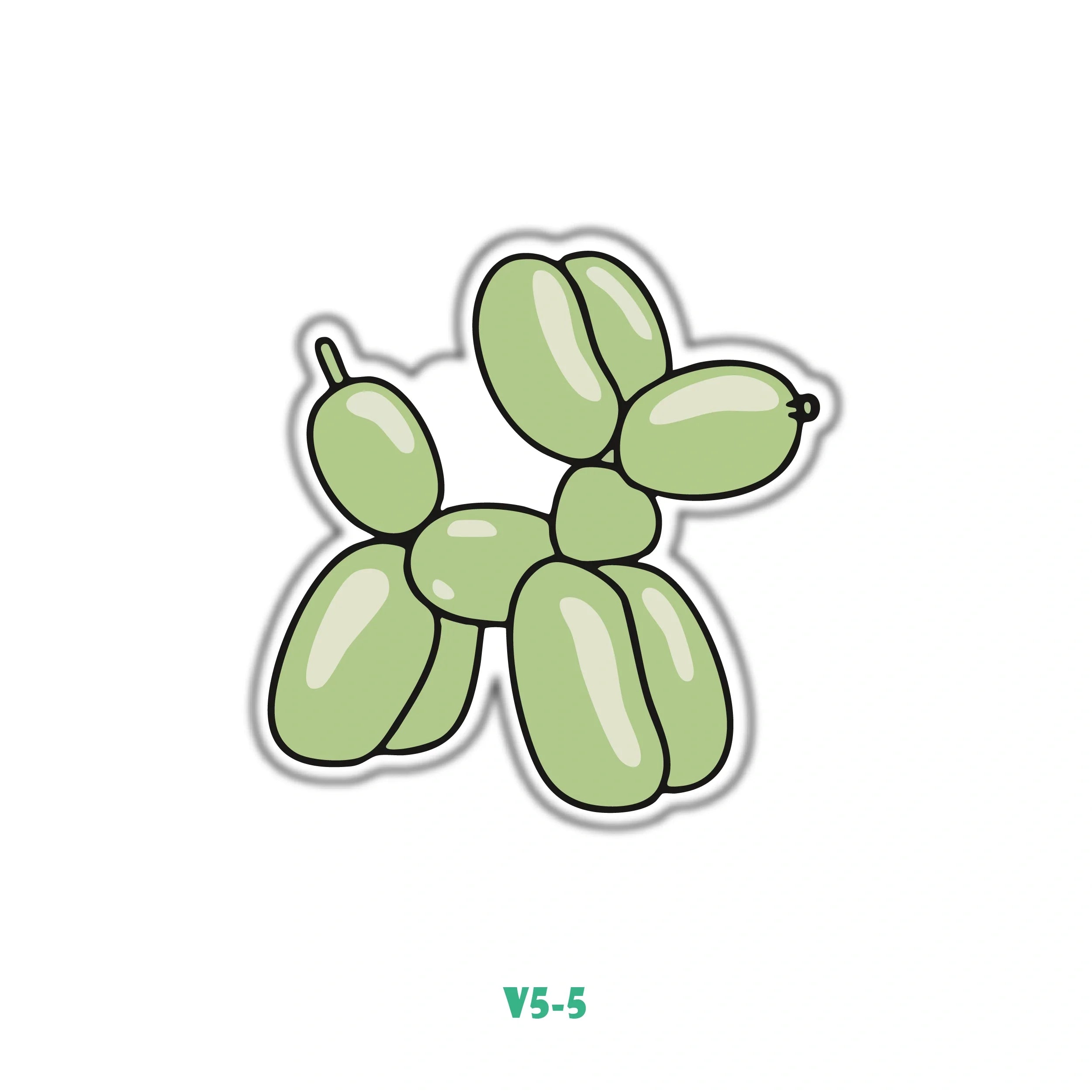 GREEN BALLOON DOG